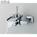 Single Level Handle Wall Mounted Waterfall Brass Bath Faucet (QH0510-1W)